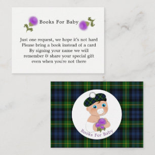 Scottish Tartan Thistle Blume Niedlich Baby Shower Begleitkarte