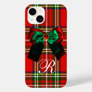SCOTTISH TARTAN UND RED GREEN BOWS CHRISTMAS PARTY Case-Mate iPhone 14 HÜLLE