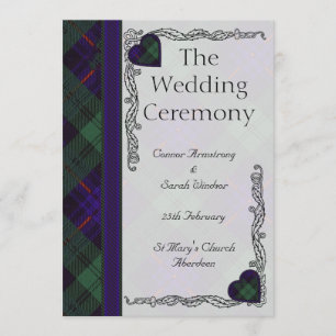 Scottish Tartan Wedding Program - Armstrong Programm
