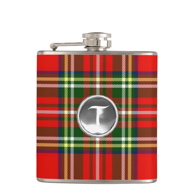 SCOTTISH TARTAN WHITE GEMSTONE MONOGRAMM FLACHMANN (Vorderseite)