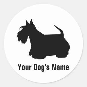 Scottish Terrier ス ィ シ ュ ・ コ テ Runder Aufkleber