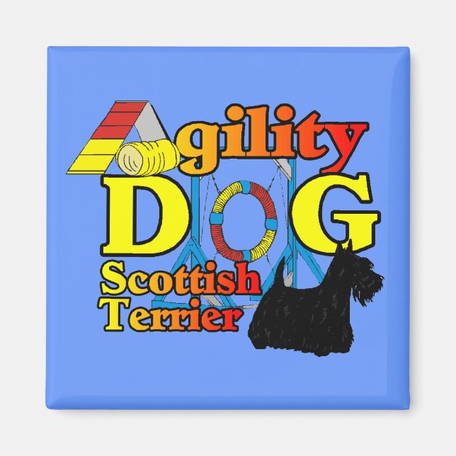 Scottish_Terrier_Agility Magnet (Vorne)