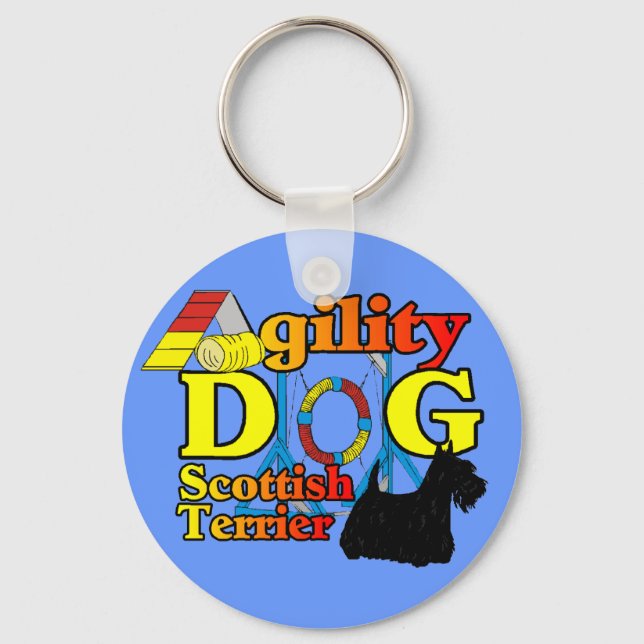Scottish_Terrier_Agility Schlüsselanhänger (Vorderseite)