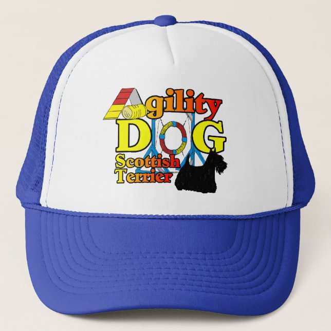 Scottish_Terrier_Agility Truckerkappe (Vorderseite)