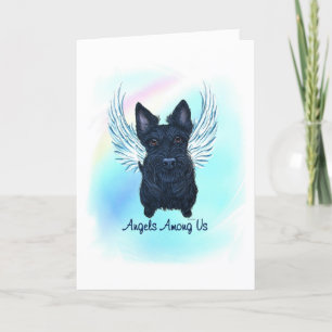 Scottish Terrier Angel Dog Pet Loss Sympathie Card Dankeskarte