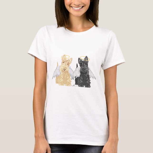 Scottish Terrier Angels T-Shirt (Vorderseite)