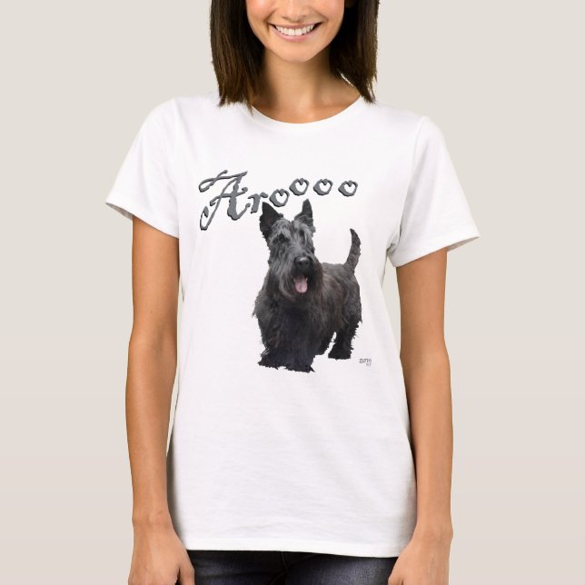 Scottish Terrier Aroooo! T-Shirt (Vorderseite)