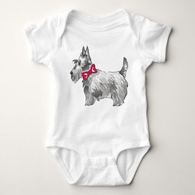 Scottish Terrier Baby Strampler (Vorderseite)