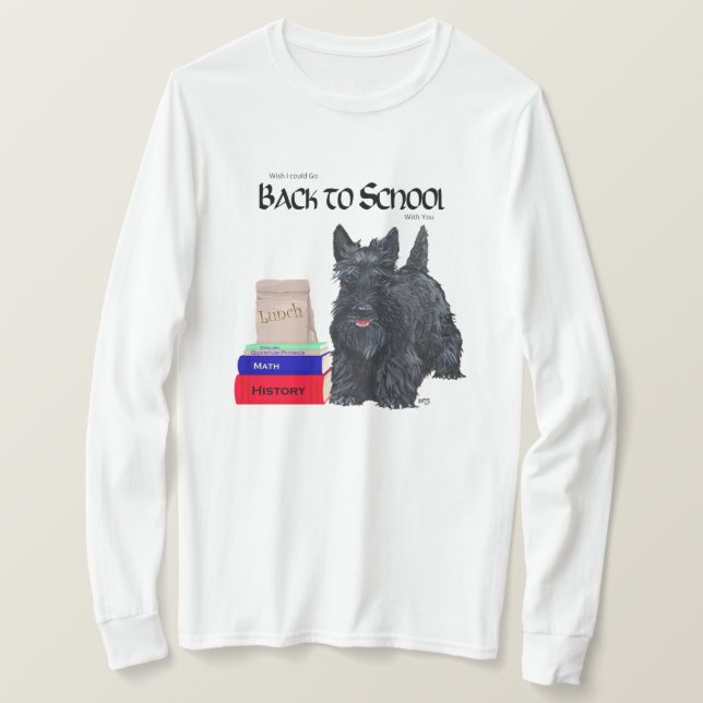 Scottish Terrier Back to School T-Shirt (Design vorne)