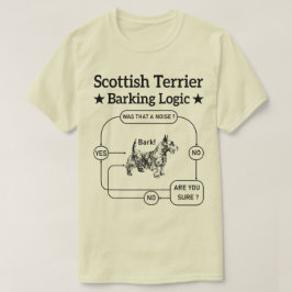 Scottish Terrier Barking Logic Funny Dog Sarcastic T-Shirt