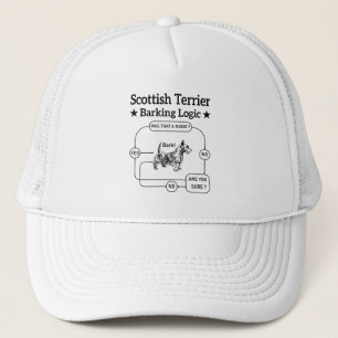 Scottish Terrier Barking Logic Funny Dog Sarcastic Truckerkappe