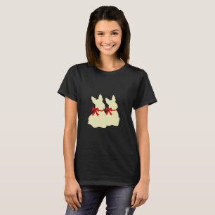 Scottish Terrier, besetzt/Silhouette/Bogen T-Shirt