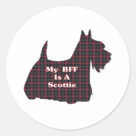 Scottish Terrier BESTE FREUNDIN Gifts Runder Aufkleber