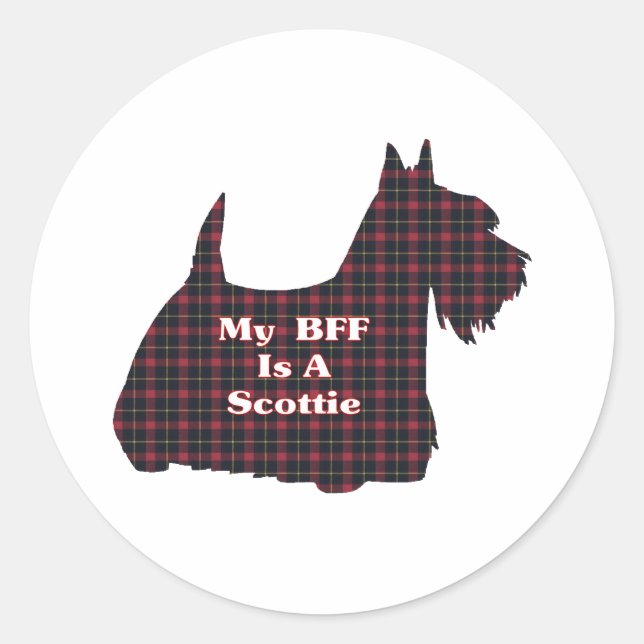 Scottish Terrier BESTE FREUNDIN Gifts Runder Aufkleber (Vorderseite)
