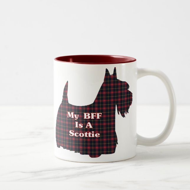 Scottish Terrier BESTE FREUNDIN Gifts Zweifarbige Tasse (Rechts)