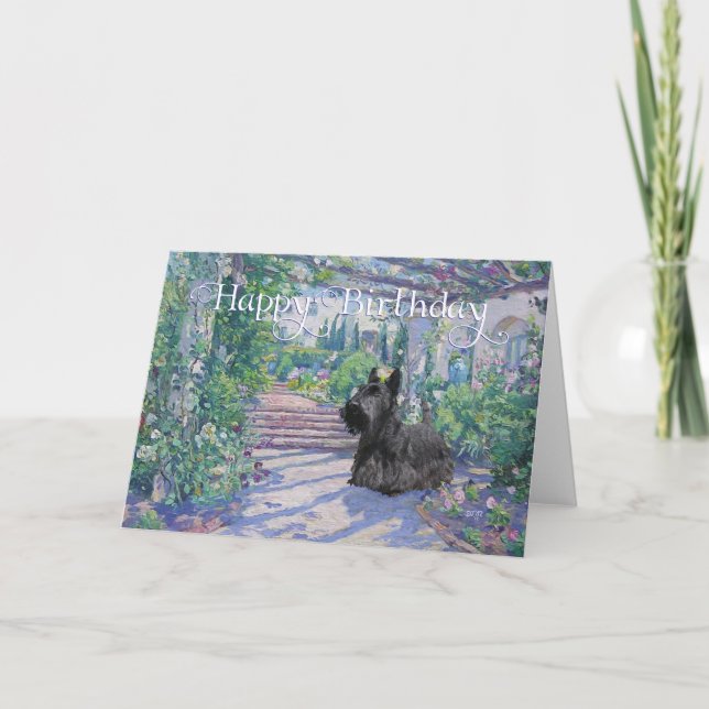 Scottish Terrier Birthday Card Karte (Vorderseite)