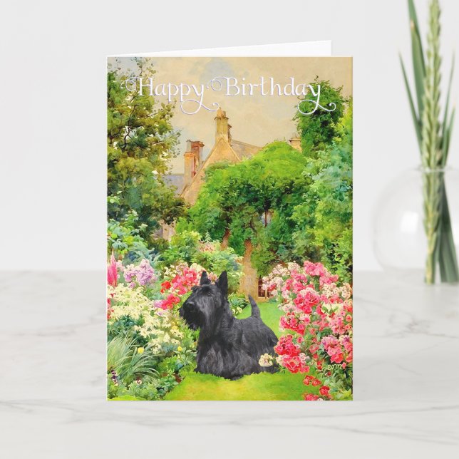 Scottish Terrier Birthday Card Karte (Vorderseite)
