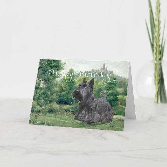 Scottish Terrier Birthday Card Karte (Vorderseite)