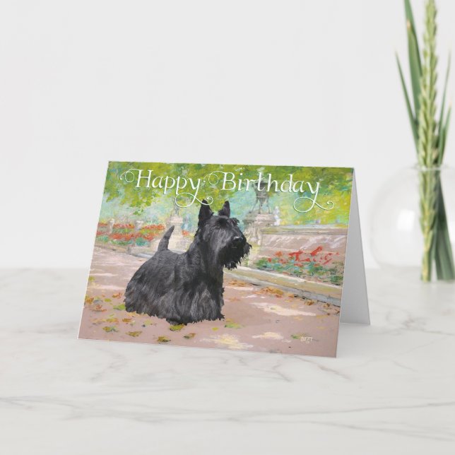 Scottish Terrier Birthday Card Karte (Vorderseite)