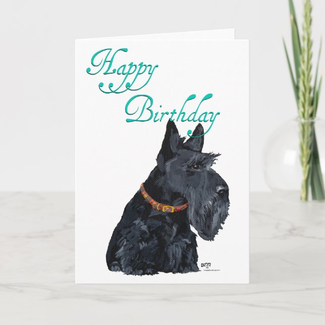 Scottish Terrier Birthday Card Karte (Vorderseite)