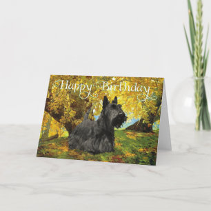 Scottish Terrier Birthday Card Karte