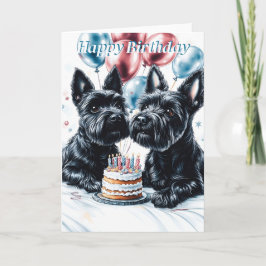 Scottish Terrier Birthday Karte