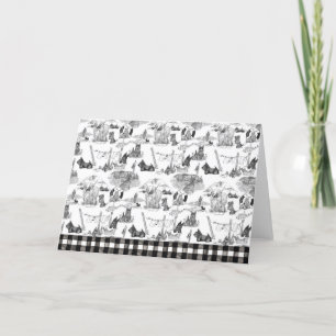 SCOTTISH Terrier Black Toile Dankeskarte