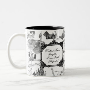SCOTTISH Terrier Black Toile mit/Anpassung Zweifarbige Tasse