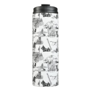 SCOTTISH Terrier Black Toile Thermosbecher