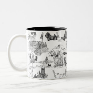 SCOTTISH Terrier Black Toile Zweifarbige Tasse