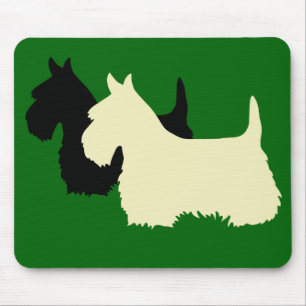 Scottish Terrier Black/Wheaten Silhouette Mousepad