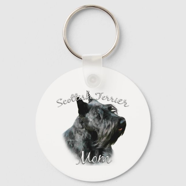 Scottish Terrier (blk) Mama 2 Schlüsselanhänger (Vorderseite)