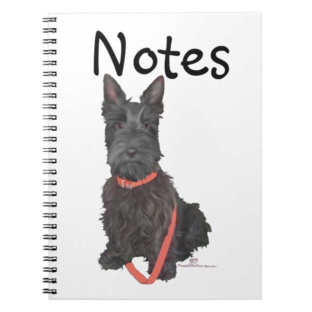 Scottish Terrier Blüh Notizblock (Vorderseite)