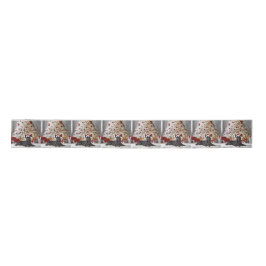 Scottish Terrier By Christmas Tree Satinband