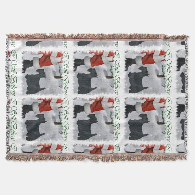 Scottish Terrier Christmas Decke (Vorderseite)