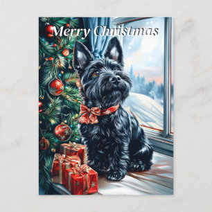 Scottish Terrier Christmas Feiertagspostkarte