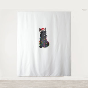 Scottish Terrier Christmas Lights Xmas Dog Lover R Wandteppich