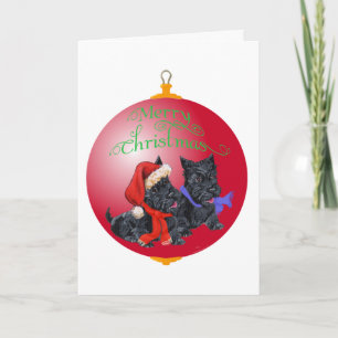 Scottish Terrier Christmas Ornament Feiertagskarte