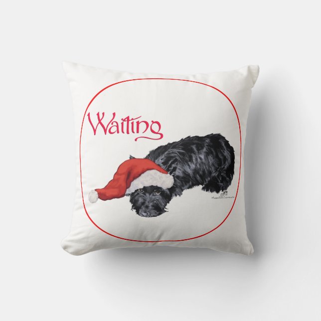 Scottish Terrier Christmas Pillow Kissen (Vorderseite)