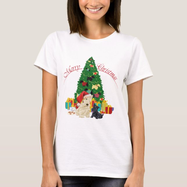 Scottish Terrier Christmas T-Shirt (Vorderseite)