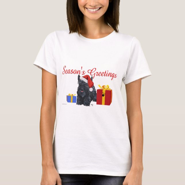 Scottish Terrier Christmas T-Shirt (Vorderseite)