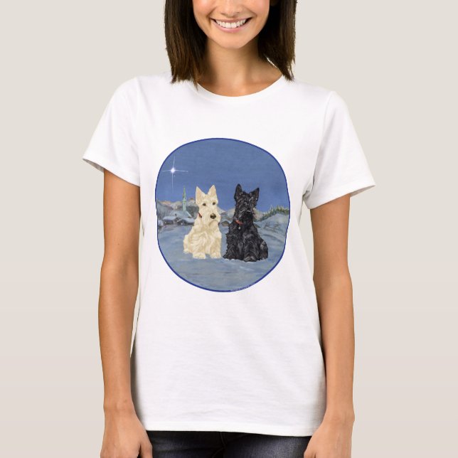 Scottish Terrier Christmas T-Shirt (Vorderseite)