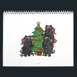 Scottish Terrier Christmas Tree Kalender<br><div class="desc">Dieses schottische Terrier Weihnachtsbaumdesign ist ein großartiges Geschenk für einen schottischen Terrier Besitzer. Es enthält eine Darstellung von Scottie dog.</div>