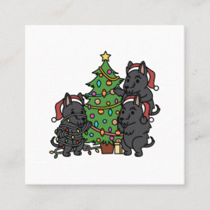 Scottish Terrier Christmas Tree Quadratische Visitenkarte