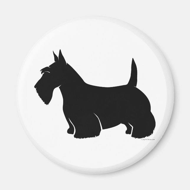 Scottish Terrier Classic Silhouette Magnet (Vorne)