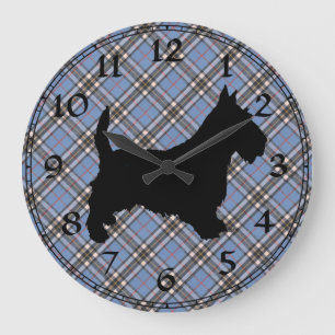 Scottish Terrier Clock Große Wanduhr