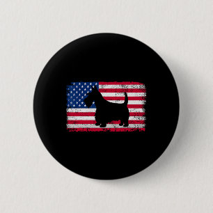 Scottish Terrier Dog 4. Juli Patriotic Amerika Button