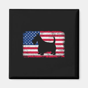 Scottish Terrier Dog 4. Juli Patriotic Amerika Magnet