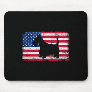 Scottish Terrier Dog 4. Juli Patriotic Amerika Mousepad
