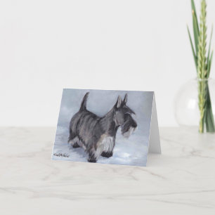 Scottish Terrier Dog Art Note Card Karte